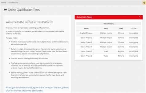 netflix hermes test score